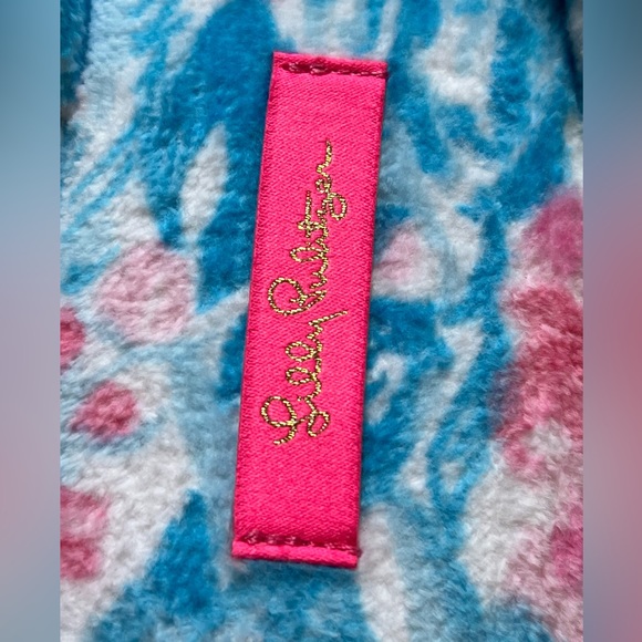 Lilly Pulitzer My Little Peony Women’s 7/8 Terry Slippers Bondi Blue Sandals - Picture 7 of 10